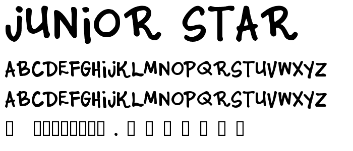 Junior Star font